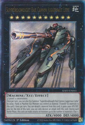 Superdreadnought Rail Cannon Juggernaut Liebe (UTR) [RA03-EN041] Prismatic Ultimate Rare - Trinity Hobby