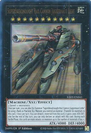 Superdreadnought Rail Cannon Juggernaut Liebe (UR) [RA03-EN041] Ultra Rare - Trinity Hobby