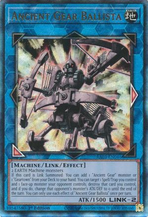 Ancient Gear Ballista (UTR) [RA03-EN046] Prismatic Ultimate Rare - Trinity Hobby