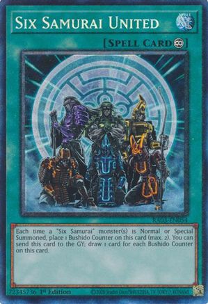 Six Samurai United (CR) [RA03-EN054] Prismatic Collector's Rare - Trinity Hobby