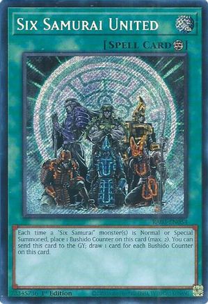 Six Samurai United (Secret Rare) [RA03-EN054] Secret Rare - Trinity Hobby