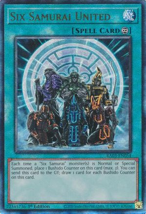 Six Samurai United (UTR) [RA03-EN054] Prismatic Ultimate Rare - Trinity Hobby