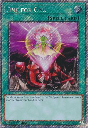One for One (Platinum Secret Rare) [RA03-EN056] Platinum Secret Rare - Trinity Hobby