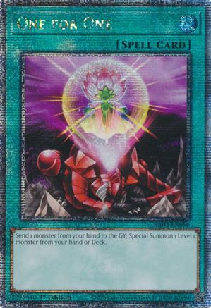 One for One (Quarter Century Secret Rare) [RA03-EN056] Quarter Century Secret Rare - Trinity Hobby