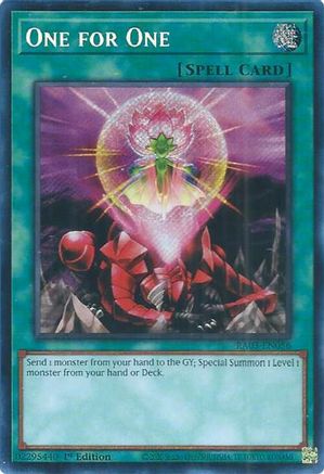 One for One (Secret Rare) [RA03-EN056] Secret Rare - Trinity Hobby