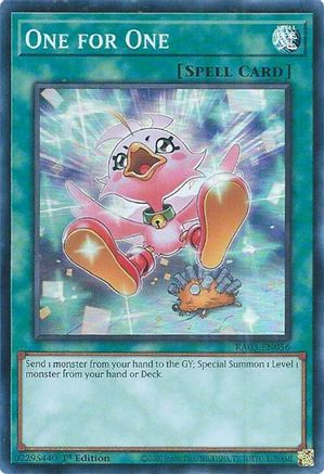 One for One (Alternate Art) [RA03-EN056] Super Rare - Trinity Hobby