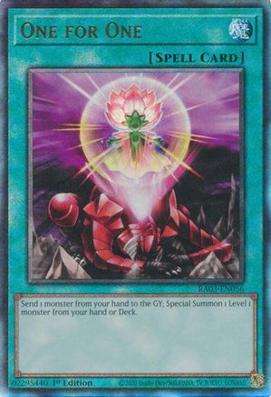 One for One (UTR) [RA03-EN056] Prismatic Ultimate Rare - Trinity Hobby