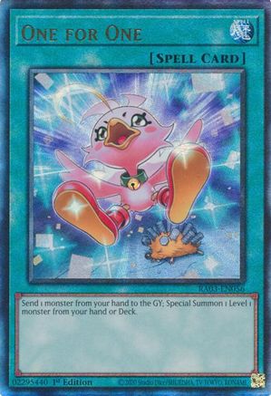 One for One (Alternate Art) (UTR) [RA03-EN056] Prismatic Ultimate Rare - Trinity Hobby