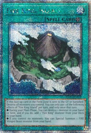 Fire King Island (Quarter Century Secret Rare) [RA03-EN059] Quarter Century Secret Rare - Trinity Hobby