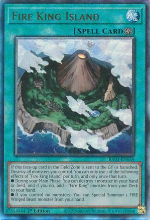 Fire King Island (UTR) [RA03-EN059] Prismatic Ultimate Rare - Trinity Hobby