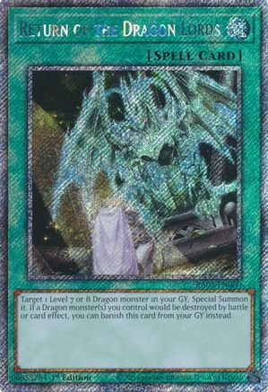 Return of the Dragon Lords (Platinum Secret Rare) [RA03-EN060] Platinum Secret Rare - Trinity Hobby