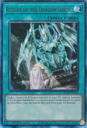 Return of the Dragon Lords (UTR) [RA03-EN060] Prismatic Ultimate Rare - Trinity Hobby