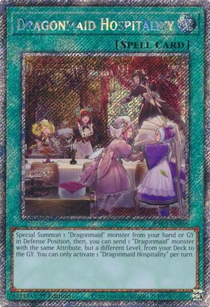 Dragonmaid Hospitality (Platinum Secret Rare) [RA03-EN068] Platinum Secret Rare - Trinity Hobby