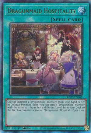 Dragonmaid Hospitality (UTR) [RA03-EN068] Prismatic Ultimate Rare - Trinity Hobby