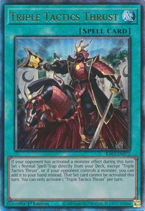 Triple Tactics Thrust (UTR) [RA03-EN072] Prismatic Ultimate Rare - Trinity Hobby