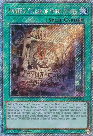 WANTED: Seeker of Sinful Spoils (Platinum Secret Rare) [RA03-EN074] Platinum Secret Rare - Trinity Hobby