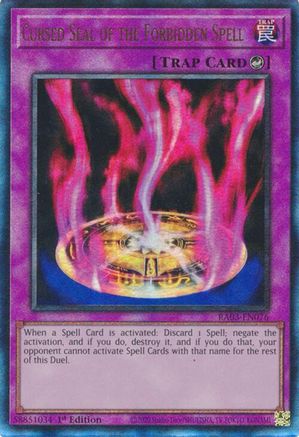 Cursed Seal of the Forbidden Spell (UTR) [RA03-EN076] Prismatic Ultimate Rare - Trinity Hobby