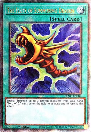 The Flute of Summoning Dragon (Quarter Century Secret Rare) [RA03-EN087] Quarter Century Secret Rare - Trinity Hobby