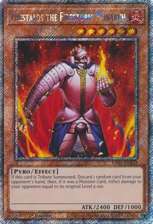 Thestalos the Firestorm Monarch (Platinum Secret Rare) [RA03-EN143] Platinum Secret Rare - Trinity Hobby