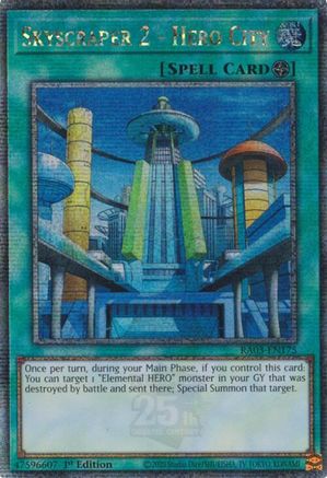 Skyscraper 2 - Hero City (Quarter Century Secret Rare) [RA03-EN175] Quarter Century Secret Rare - Trinity Hobby