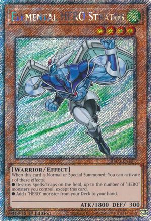 Elemental HERO Stratos (Platinum Secret Rare) [RA03-EN177] Platinum Secret Rare - Trinity Hobby