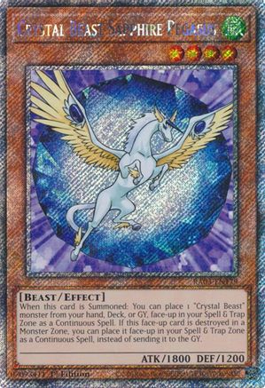 Crystal Beast Sapphire Pegasus (Platinum Secret Rare) [RA03-EN179] Platinum Secret Rare - Trinity Hobby