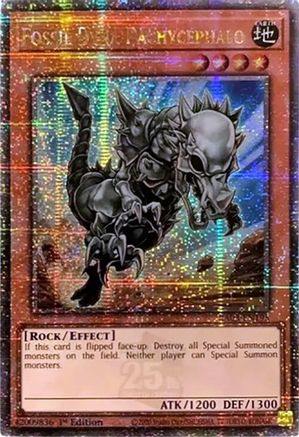 Fossil Dyna Pachycephalo (Quarter Century Secret Rare) [RA03-EN195] Quarter Century Secret Rare - Trinity Hobby