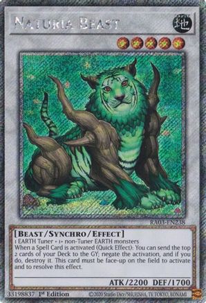 Naturia Beast (Platinum Secret Rare) [RA03-EN238] Platinum Secret Rare - Trinity Hobby