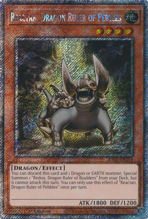 Reactan, Dragon Ruler of Pebbles (Platinum Secret Rare) [RA03-EN254] Platinum Secret Rare - Trinity Hobby