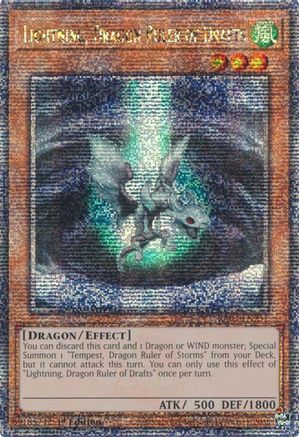 Lightning, Dragon Ruler of Drafts (Quarter Century Secret Rare) [RA03-EN257] Quarter Century Secret Rare - Trinity Hobby