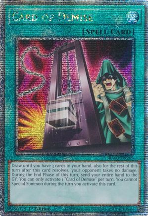 Card of Demise (Quarter Century Secret Rare) [RA03-EN265] Quarter Century Secret Rare - Trinity Hobby