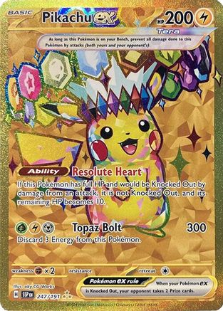 Pikachu ex (247/191) [Scarlet & Violet: Surging Sparks] - Trinity Hobby