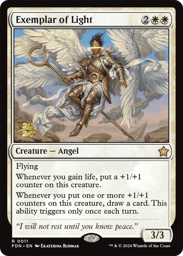 Exemplar of Light [Foundations Prerelease Promos] - Trinity Hobby