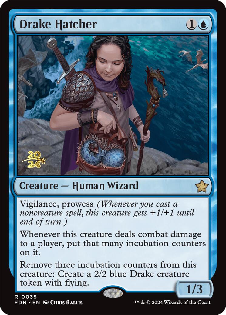 Drake Hatcher [Foundations Prerelease Promos] - Trinity Hobby