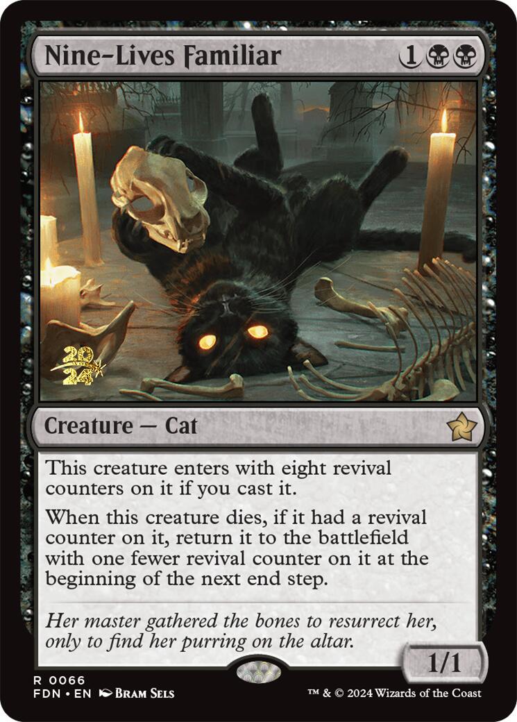 Nine-Lives Familiar [Foundations Prerelease Promos] - Trinity Hobby