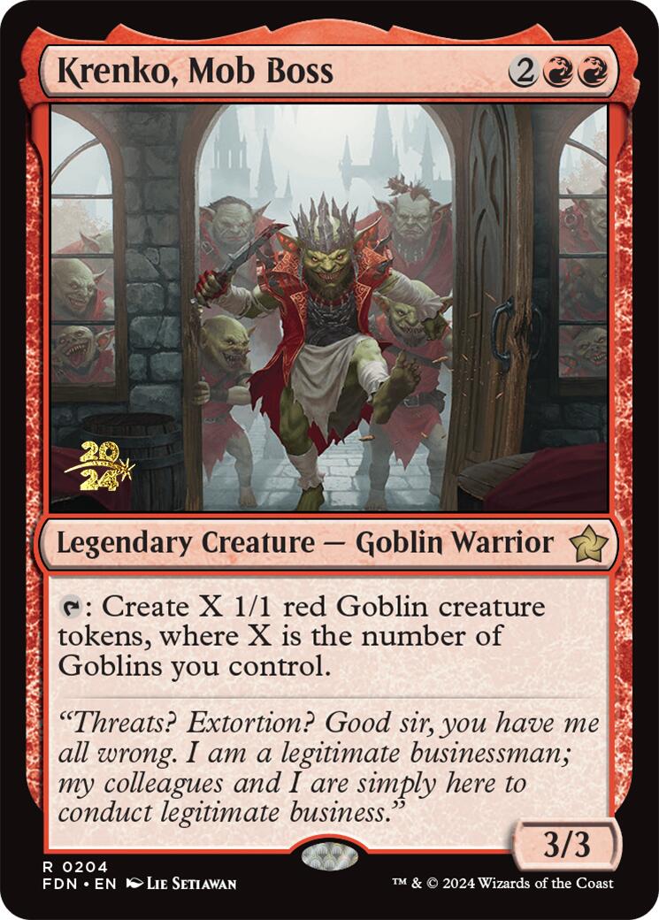 Krenko, Mob Boss [Foundations Prerelease Promos] - Trinity Hobby