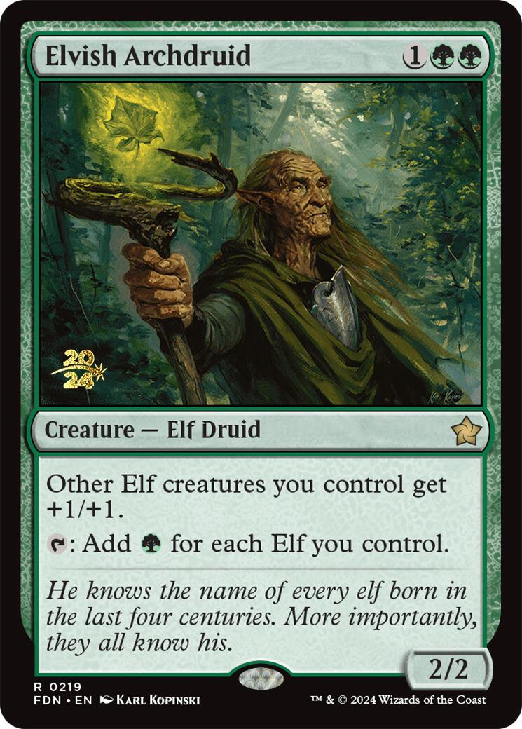 Elvish Archdruid [Foundations Prerelease Promos] - Trinity Hobby