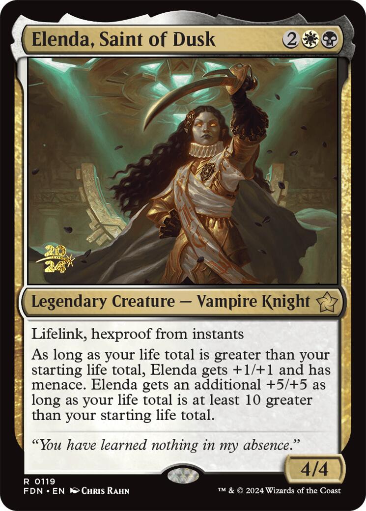 Elenda, Saint of Dusk [Foundations Prerelease Promos] - Trinity Hobby