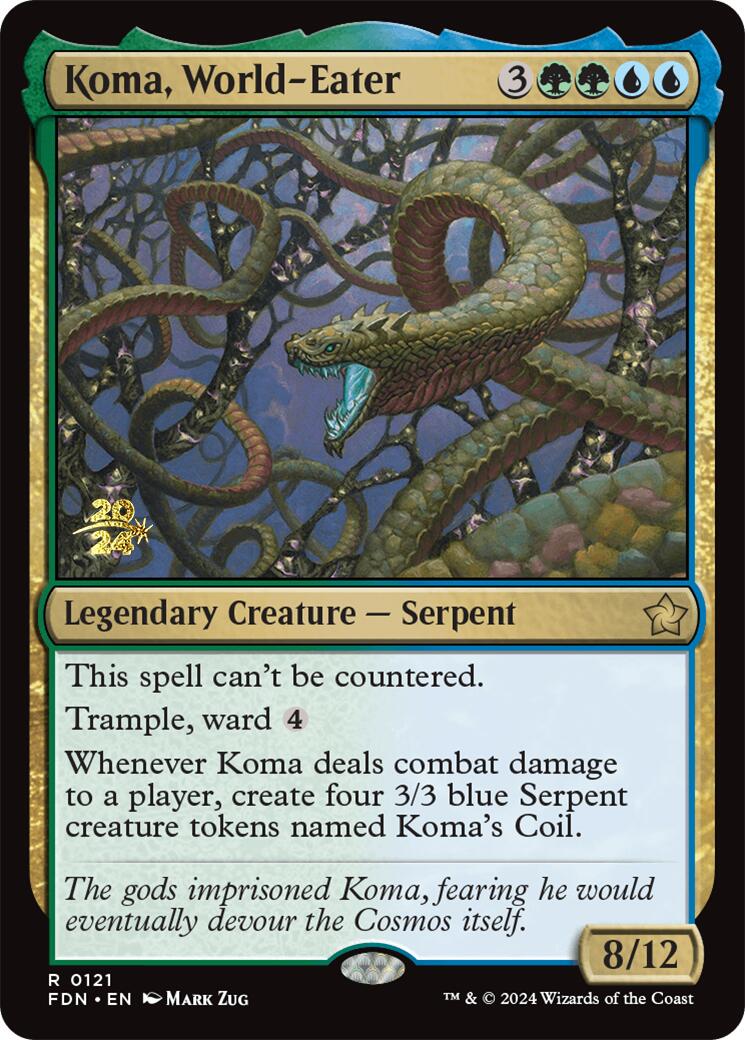 Koma, World-Eater [Foundations Prerelease Promos] - Trinity Hobby