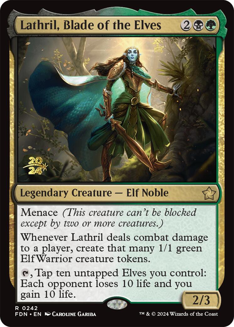 Lathril, Blade of the Elves [Foundations Prerelease Promos] - Trinity Hobby