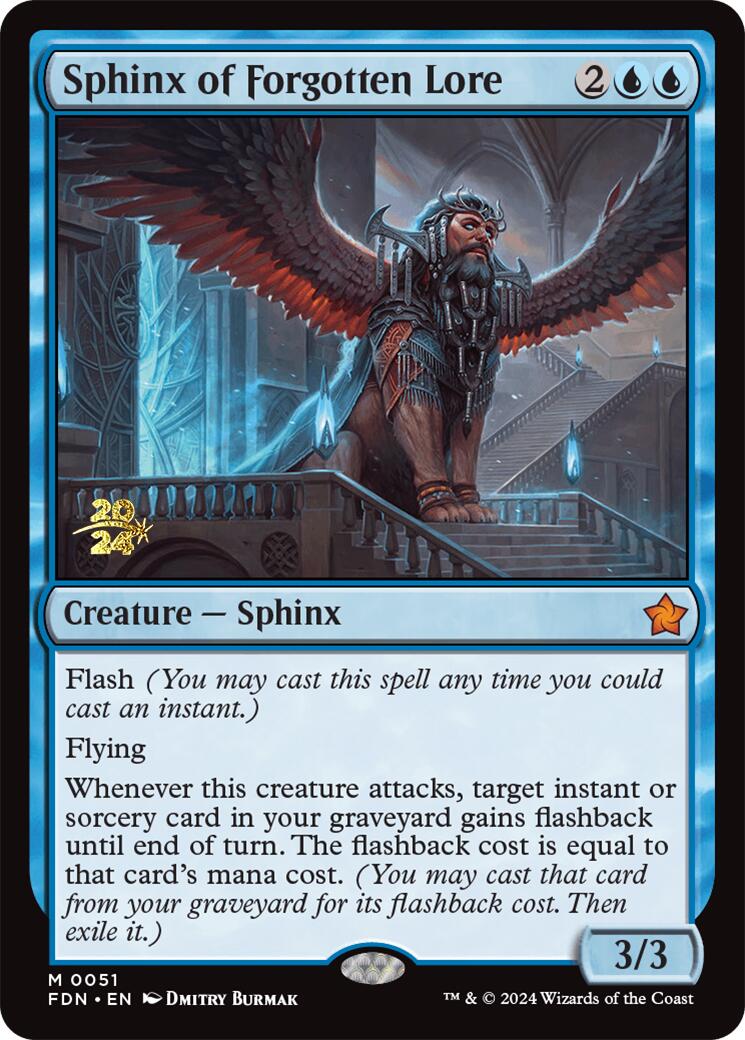 Sphinx of Forgotten Lore [Foundations Prerelease Promos] - Trinity Hobby