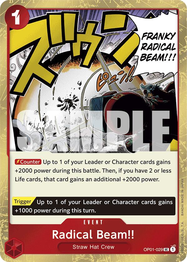 Radical Beam!! (Jolly Roger Foil) (OP01-029) - [Premium Booster -The Best-] Foil - Trinity Hobby
