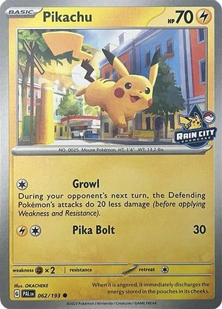 Pikachu (Rain City Showcase) - (062/null) [Miscellaneous Cards & Products]