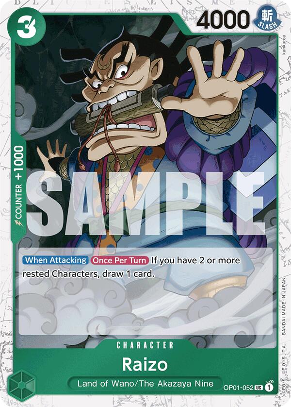Raizo (Jolly Roger Foil) (OP01-052) - [Premium Booster -The Best-] Foil - Trinity Hobby