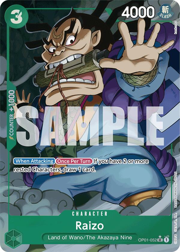 Raizo (Full Art) (OP01-052) - [Premium Booster -The Best-] Foil - Trinity Hobby
