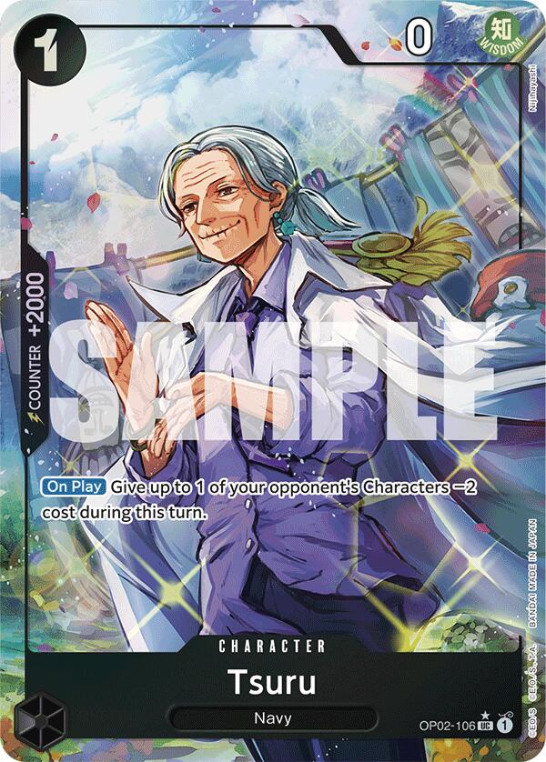 Tsuru (Full Art) (OP02-106) - [Premium Booster -The Best-] Foil - Trinity Hobby