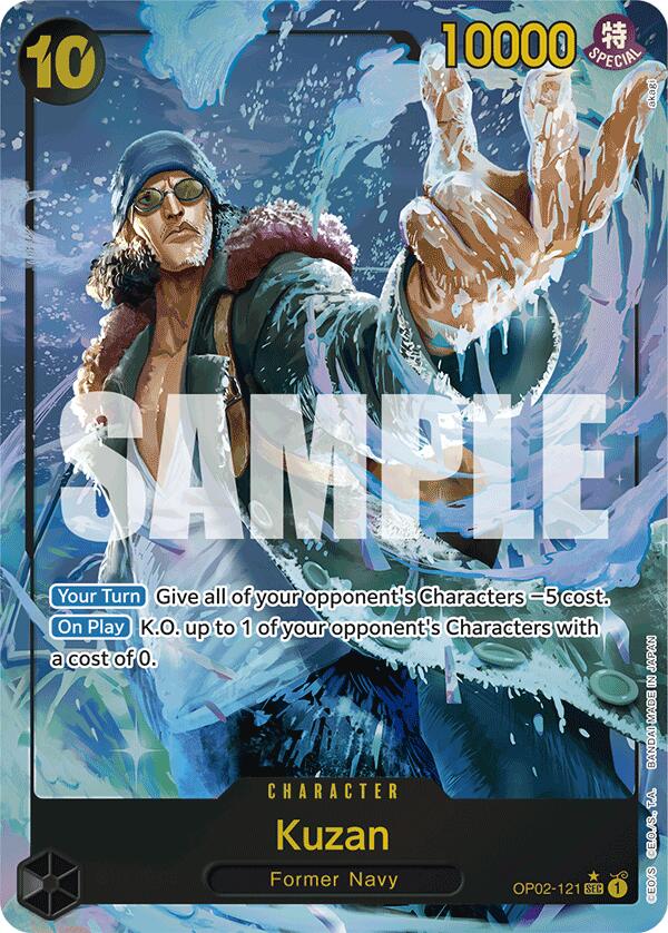 Kuzan (OP02-121) (Alternate Art) (OP02-121) - [Premium Booster -The Best-] Foil - Trinity Hobby