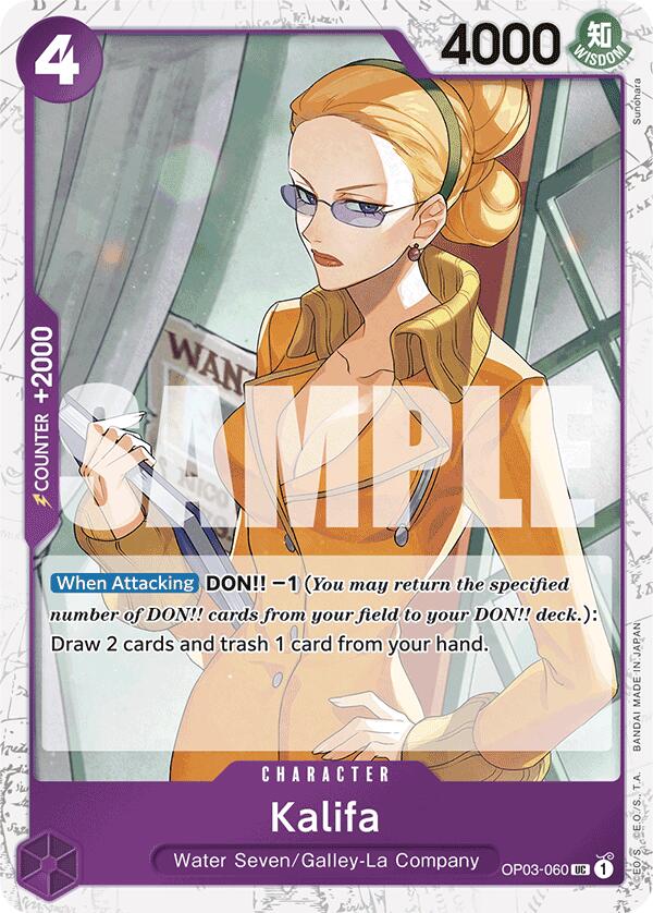 Kalifa (Jolly Roger Foil) (OP03-060) - [Premium Booster -The Best-] Foil - Trinity Hobby