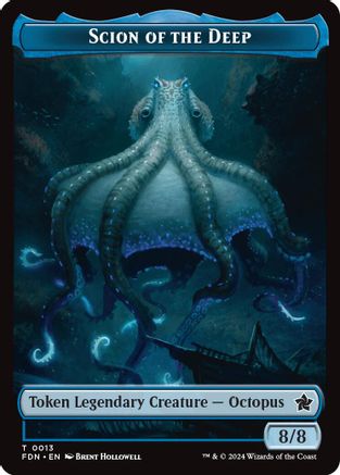 Scion of the Deep // Koma's Coil Doubled-Sided Token (FDN-13 // 11) - [Foundations] Foil - Trinity Hobby