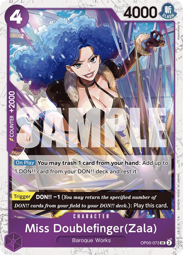 Miss Doublefinger(Zala) (Jolly Roger Foil) (OP05-073) - [Premium Booster -The Best-] Foil - Trinity Hobby